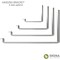 Ekena Millwork Steel Hanging Shelf Bracket, Hammered Gray 2"W x 8"D x 6"H BKTM02X08X06HSHGY - alternate 7